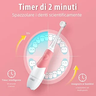 Elektrische Sonische Tandenborstel voor Kinderen 0-3 Jaar - Met LED Licht en Slimme Timer - Roze