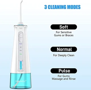 Draadloze Waterflosser met 3 Modi en 6 Sproeiers, Oplaadbare Elektrische Munddusche voor Thuis en Reizen