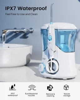 Elektrische Monddouche met 10 Drukniveaus en 8 Sproeiers - Effectieve Tandverzorging en Mondhygiëne