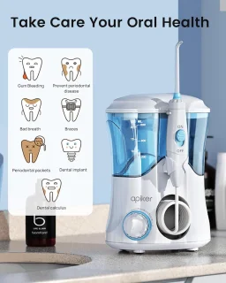 Elektrische Monddouche met 10 Drukniveaus en 8 Sproeiers - Effectieve Tandverzorging en Mondhygiëne