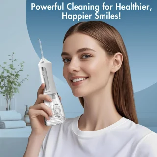 Elektrische Waterflosser met 5 Spuitmonden en Reinigingsstanden voor Grondige Mondverzorging