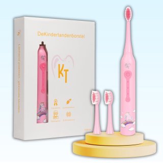 De KT - Unicorn - Elektrische tandenborstel kind - Roze - Sonische elektrische kindertandenborstel 2+ in één oogopslag
