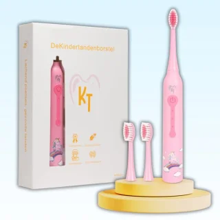 KT - Unicorn - Elektrische tandenborstel kind - Roze - Sonische elektrische kindertandenborstel 2+