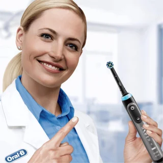 Oral-B Genius X 20000 - Luxe Edition Antracietgrijs - Elektrische Tandenborstel - 1 Handvat en 4 Opzetborstels