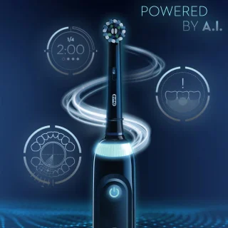 Oral-B Genius X 20000 - Luxe Edition Antracietgrijs - Elektrische Tandenborstel - 1 Handvat en 4 Opzetborstels