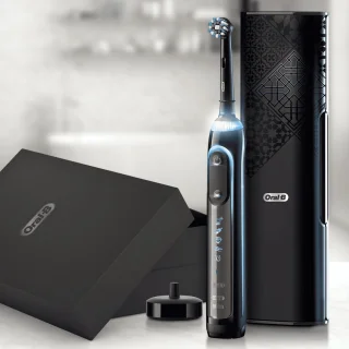 Oral-B Genius X 20000 - Luxe Edition Antracietgrijs - Elektrische Tandenborstel - 1 Handvat en 4 Opzetborstels