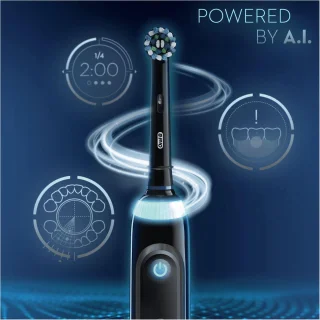 Oral-B Genius X 20000 - Luxe Edition Antracietgrijs - Elektrische Tandenborstel - 1 Handvat en 4 Opzetborstels