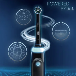 Oral-B Genius X 20000 - Luxe Edition Antracietgrijs - Elektrische Tandenborstel - 1 Handvat en 4 Opzetborstels