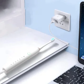 Bodybite - Sonische Elektrische Tandenborstel - 42000 Bewegingen 6 Modi IPX7 Waterdicht - Wit - BELISMILE