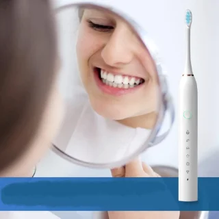 Bodybite - Sonische Elektrische Tandenborstel - 42000 Bewegingen 6 Modi IPX7 Waterdicht - Wit - BELISMILE