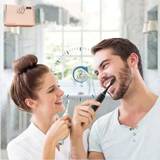 Bodybite - Sonische Elektrische Tandenborstel - 42000 Bewegingen 6 Modi IPX7 Waterdicht - Wit - BELISMILE