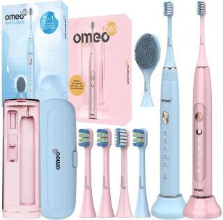 2x OMEO Teeth&Face tandenborstels