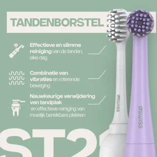 4SWISS ST216 Electrosonic - Hybride tandenborstel - Zwart