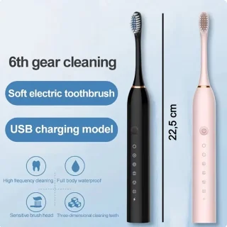 Allernieuwste.nl Elektrische Tandenborstel Ultrasone Smart Roze Set