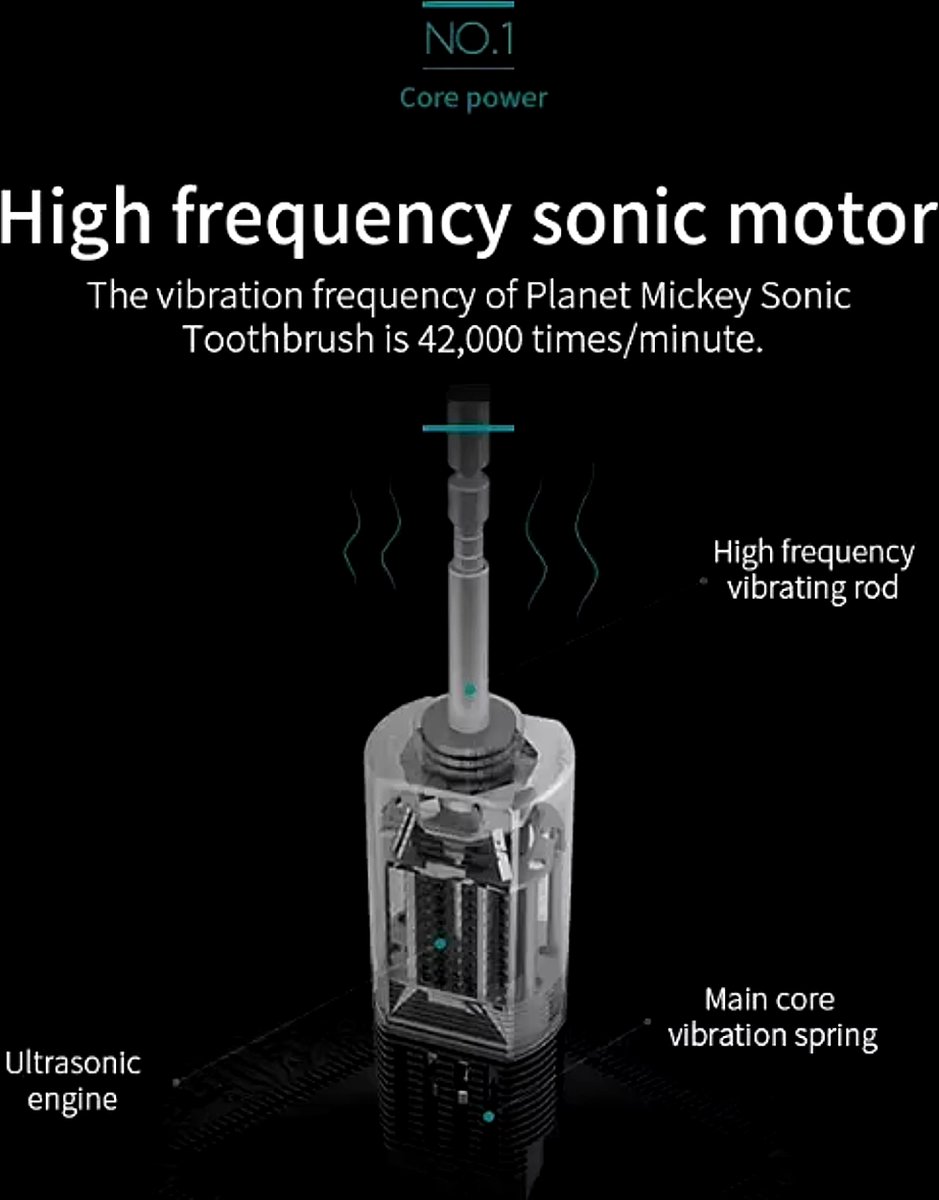 Allernieuwste.nl Elektrische Tandenborstel Ultrasone Smart Sonic Zwart