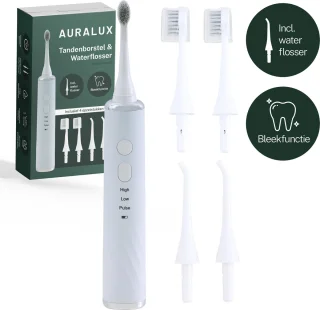 AuraLux Elektrische Tandenborstel met Waterflosser Wit