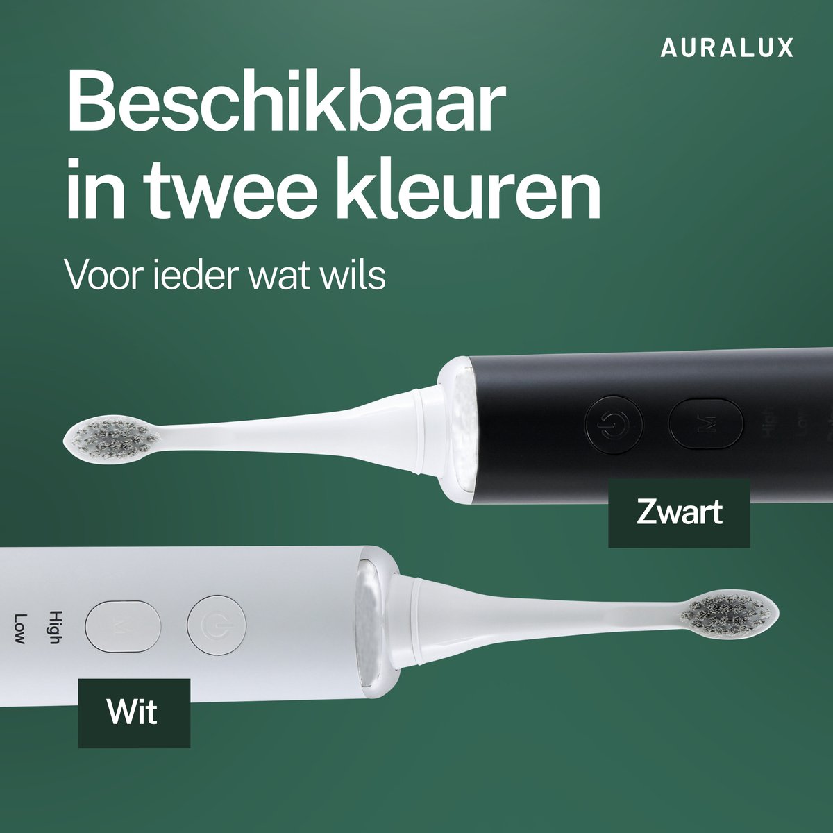 AuraLux Sonische Elektrische Tandenborstel Zwart