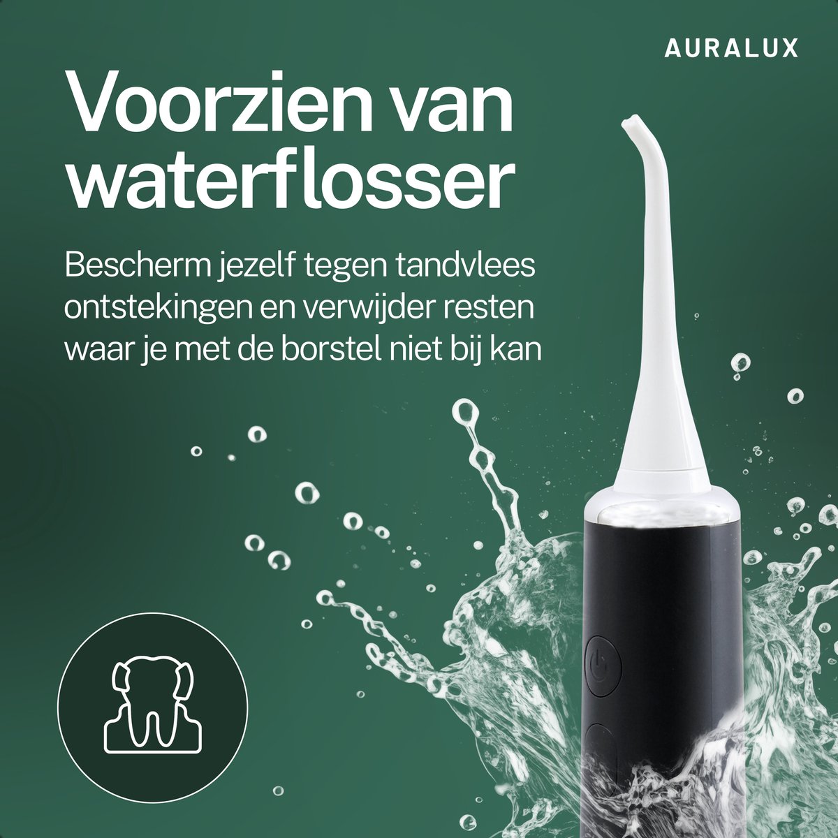 AuraLux Sonische Elektrische Tandenborstel Zwart