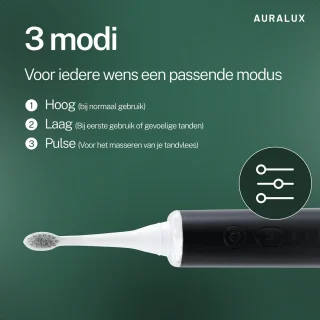 AuraLux Sonische Elektrische Tandenborstel Zwart