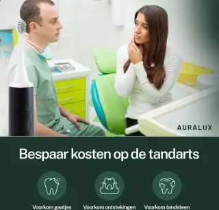 AuraLux Sonische Elektrische Tandenborstel Zwart