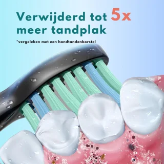 AXIMO Elektrische Tandenborstel Sonic USB Zwart inclusief 4 Opzetborstels