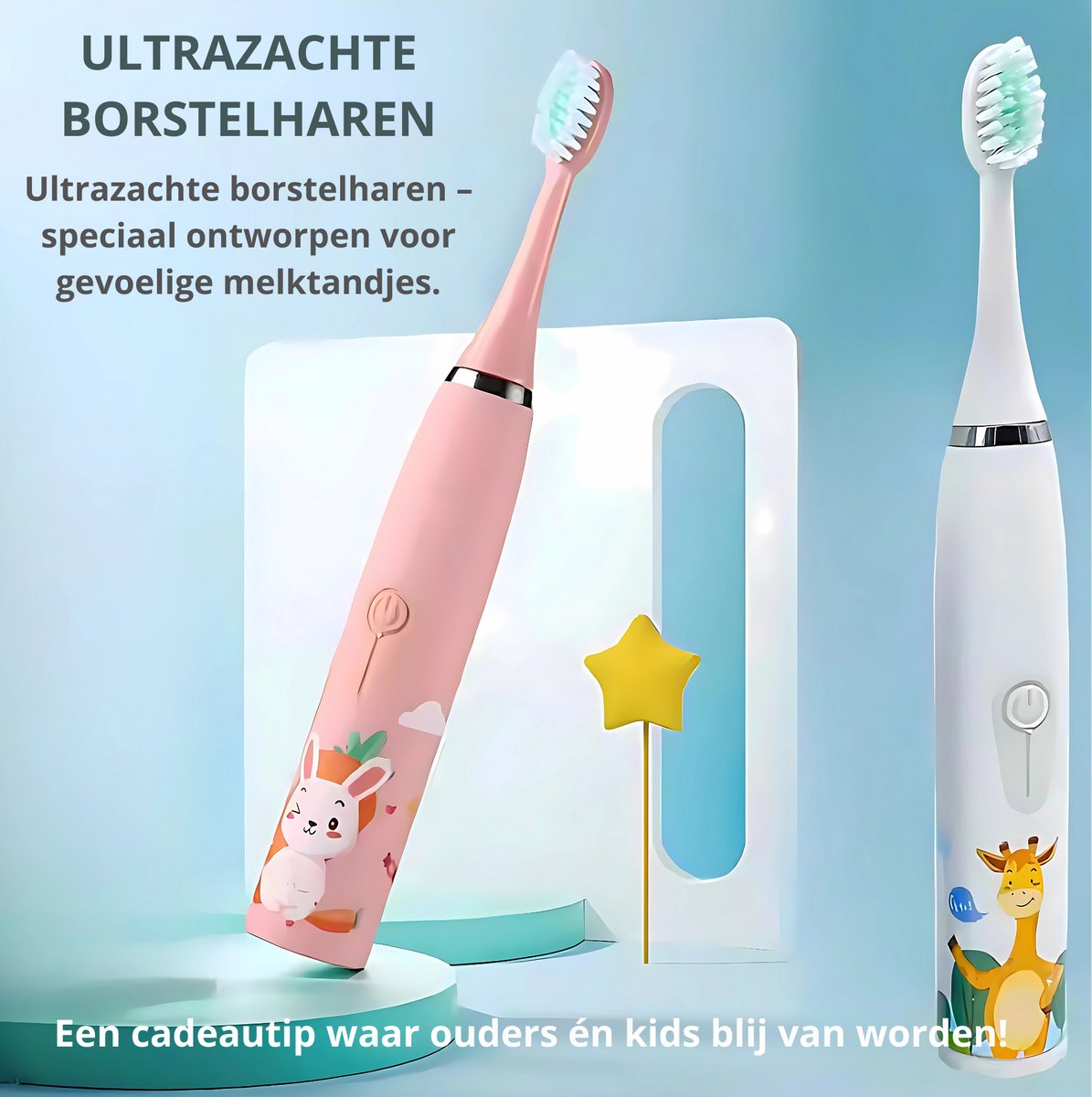 BABIVA Premium Elektrische Tandenborstel Baby & Peuter Wit