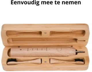 Bamboe Elektrische Tandenborstel Oplaadbaar Met 2 Opzetborstels