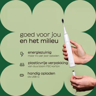 BOOMBRUSH Elektrische Sonische Tandenborstel Wit