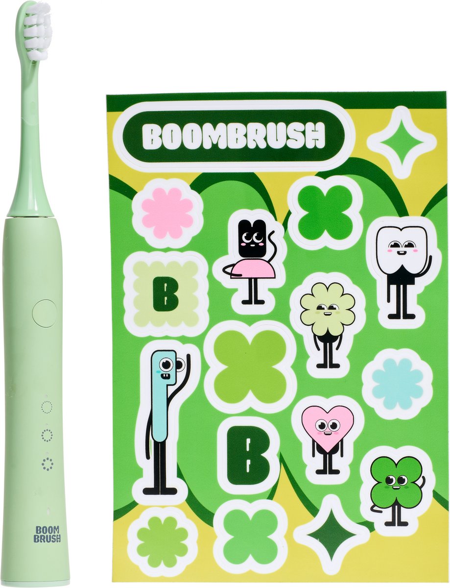 BOOMBRUSH Kiddy Brush elektrische tandenborstel groen