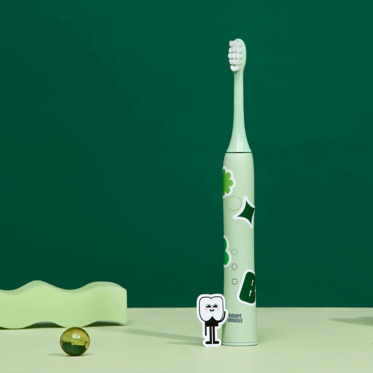 BOOMBRUSH Kiddy Brush elektrische tandenborstel groen