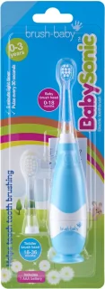 Brush-Baby BabySonic elektrische tandenborstel blauw 0-3 jaar