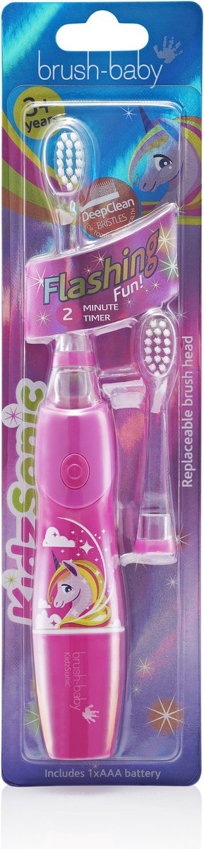 Brush-Baby KidzSonic Elektrische Tandenborstel Unicorn Roze