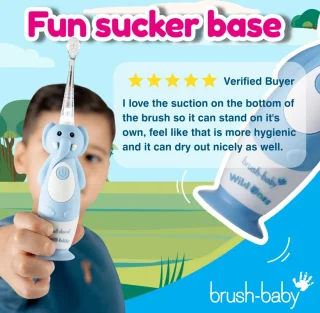 Brush-Baby WildOnes Evie de Olifant Elektrische Kindertandenborstel 0-10 jaar