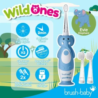 Brush-Baby WildOnes Evie de Olifant Elektrische Kindertandenborstel 0-10 jaar