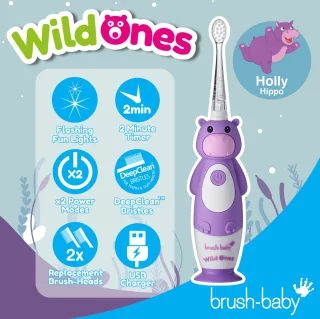 Brush-Baby Wildones Holly Elektrische Kindertandenborstel 0-10 Jaar