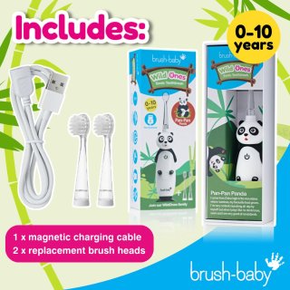 Brush-Baby WildOnes Pan-Pan de Panda elektrisch kindertandenborstel