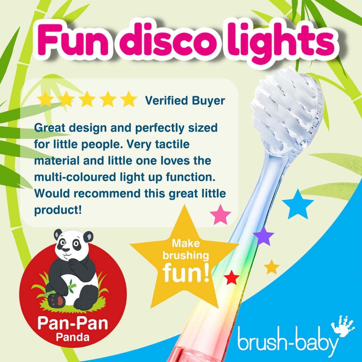 Brush-Baby WildOnes Pan-Pan de Panda elektrisch kindertandenborstel
