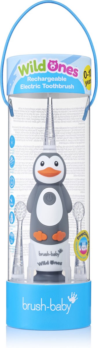 Wat vinden we goed aan de Brush-Baby Wildones Percy de Penguin Elektrische Kindertandenborstel