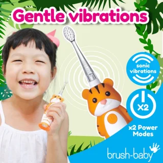 Brush-Baby WildOnes Toby de Tijger Elektrische Kindertandenborstel Set