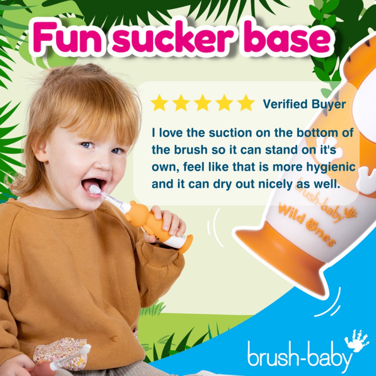 Brush-Baby WildOnes Toby de Tijger Elektrische Kindertandenborstel Set
