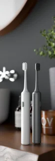 DesignNest ToothBrush Elektrische Tandenborstel Aluminium Grijs