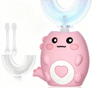 DinoBrush elektrische U-tandenborstel voor kinderen (roze)