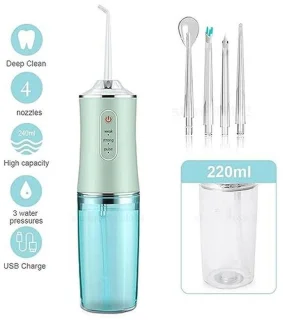 Draadloze elektrische monddouche 220 ml Waterflosser (groen)