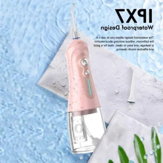 Draadloze waterflosser roze