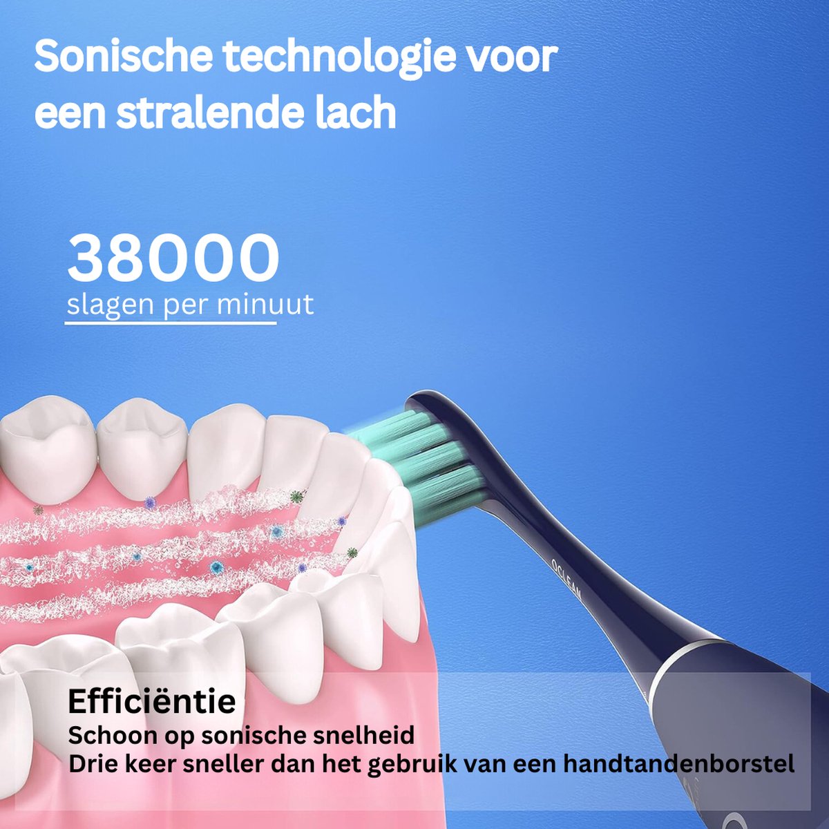 Draagbare Elektrische Tandenborstel met USB Type-C Opladen