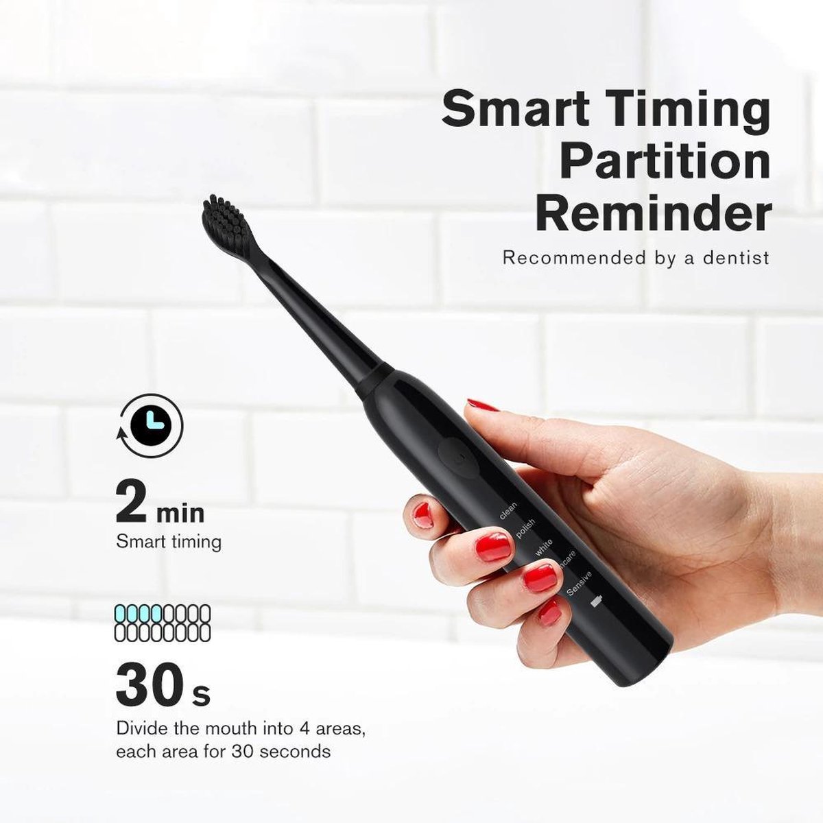 DrPhone Sonic Pro Elektrische Tandenborstel Wit