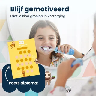 Dutsi Blinky Raf Elektrische kindertandenborstel - Blauw - 0-6 jaar