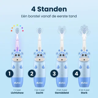 Dutsi Blinky Raf Elektrische kindertandenborstel - Blauw - 0-6 jaar