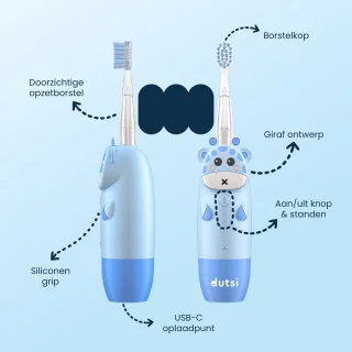 Dutsi Blinky Raf Elektrische kindertandenborstel - Blauw - 0-6 jaar
