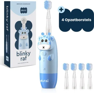 Dutsi Blinky Raf Elektrische kindertandenborstel - Blauw - 0-6 jaar